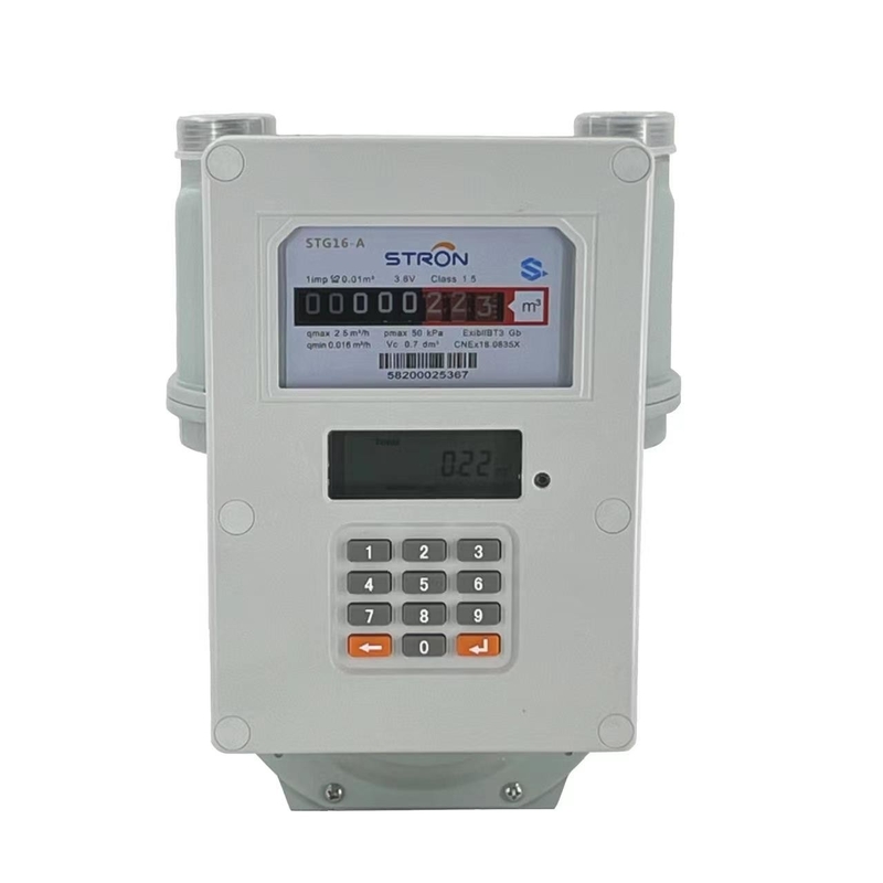 G1.6/G2.5/G4 LORA الاتصالات الغاز المسال المحلي STS ذكي الكتروني عداد الغاز المدفوع مسبقًا