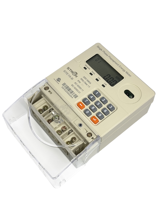 IP54 معدل الكهرباء ذكي متعدد التكاليف / مكافحة التلاعب / الحد من الطاقة المدفوع مسبقًا لوحة مفاتيح واحدة مع برنامج البيع