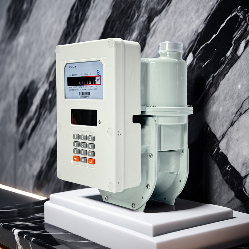 G1.6/G2.5/G4 LORA الاتصالات الغاز المسال المحلي STS ذكي الكتروني عداد الغاز المدفوع مسبقًا
