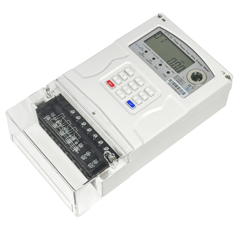 فئة التفاعل 2.0 عداد الكهرباء الذكي المدفوع مسبقًا مع 10A التيار الأساسي و 400imp / kWh ثابت الطاقة النشطة