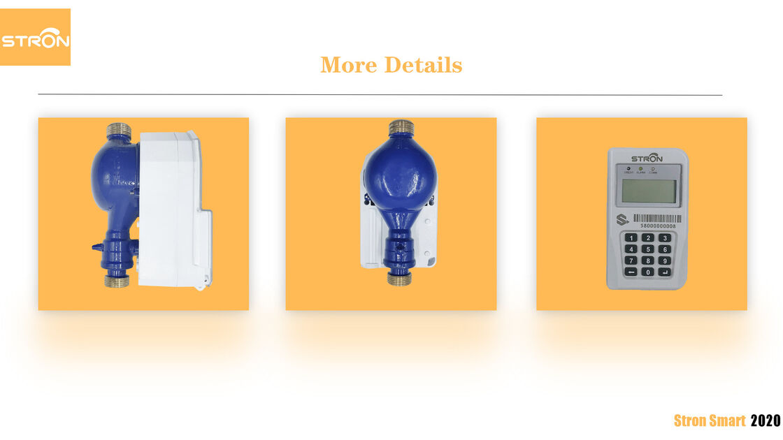 عداد مياه ذكي بلوحة مفاتيح متكاملة STS مع حماية IP68 وحجم DN15 لقياس دقيق لتدفق المياه
