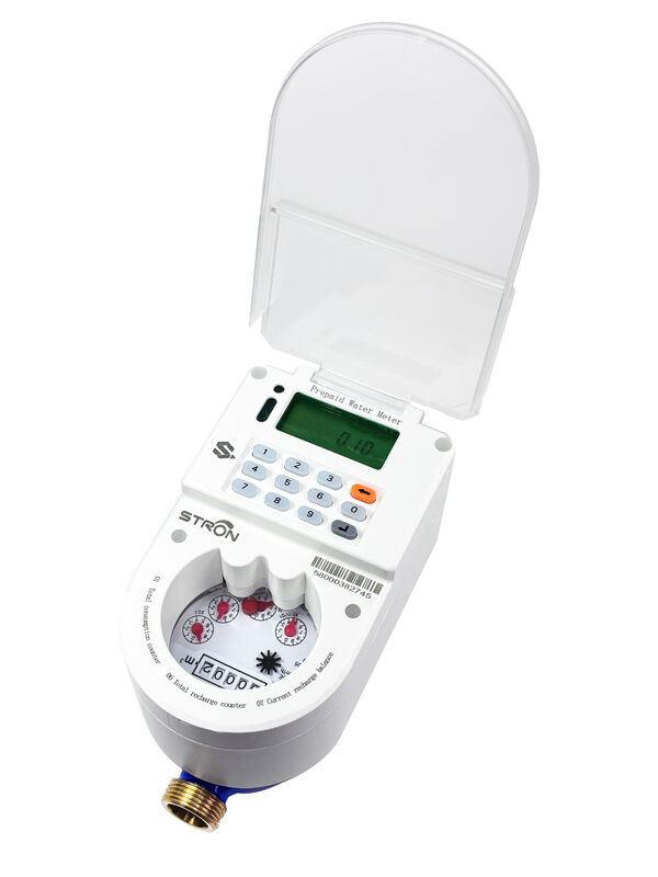 STS Prepaid Keypad Smart Water Meter DN15/DN20/DN25 with Auto Cutoff and IP68 Waterproof for Residential Use
