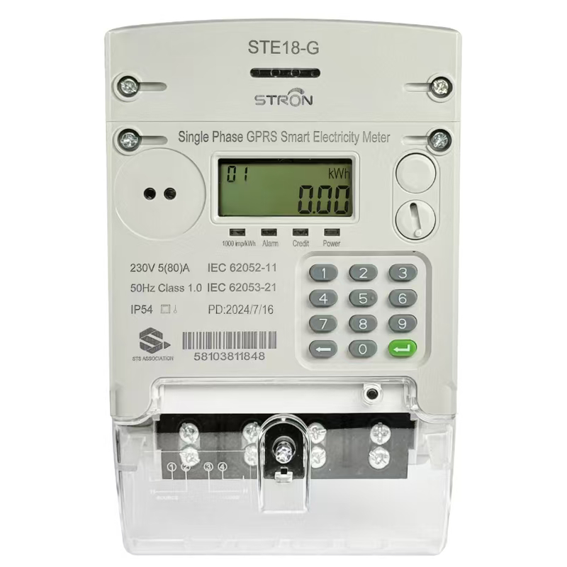 Class 1 Accuracy Smart Prepaid Electricity Meter Featuring Keypad Input and Stronpay Vending Software Supporting Energy Usage