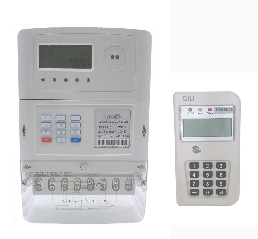 STE38-S Stron STS قياسي مدفوع مقدمًا مقسم إلى ثلاث مراحل لقياس الكهرباء مع CIU Hotsale