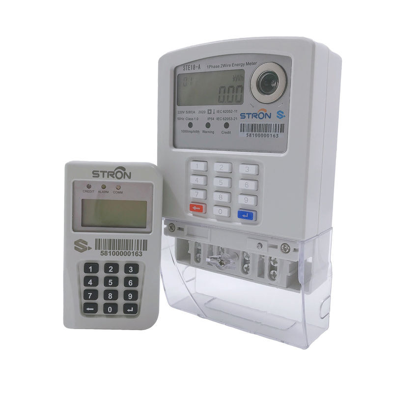 STS قياسي سبليت لوحة المفاتيح مسبقة الدفع عداد الطاقة الذكية أحادي الطور مع وحدة LORA-RF