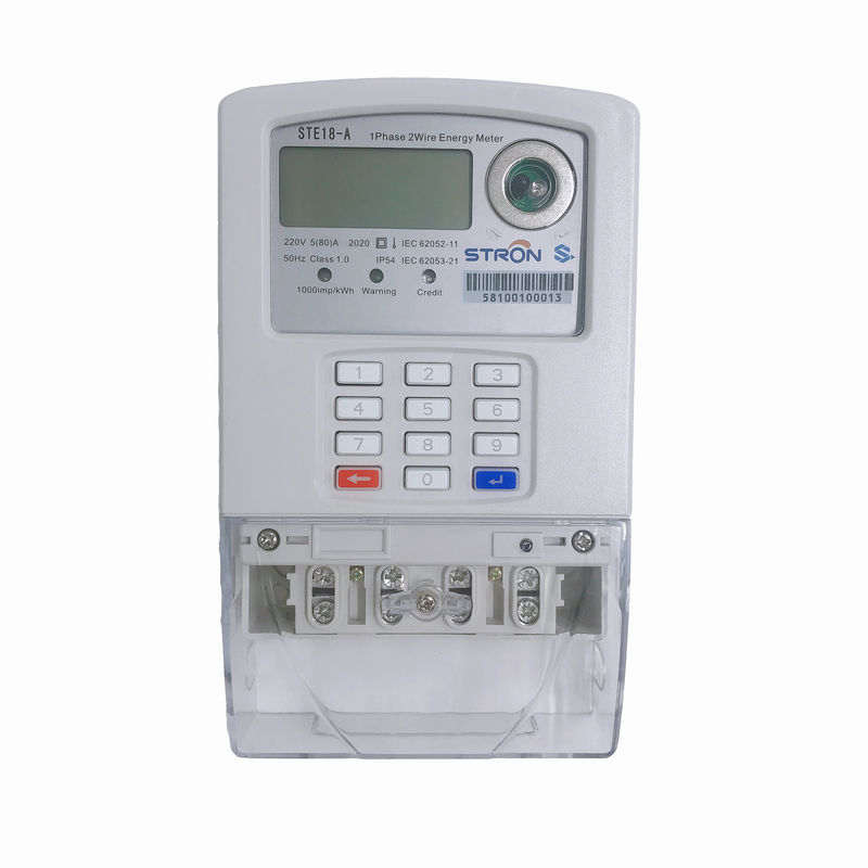 STS قياسي سبليت لوحة المفاتيح مسبقة الدفع عداد الطاقة الذكية أحادي الطور مع وحدة LORA-RF