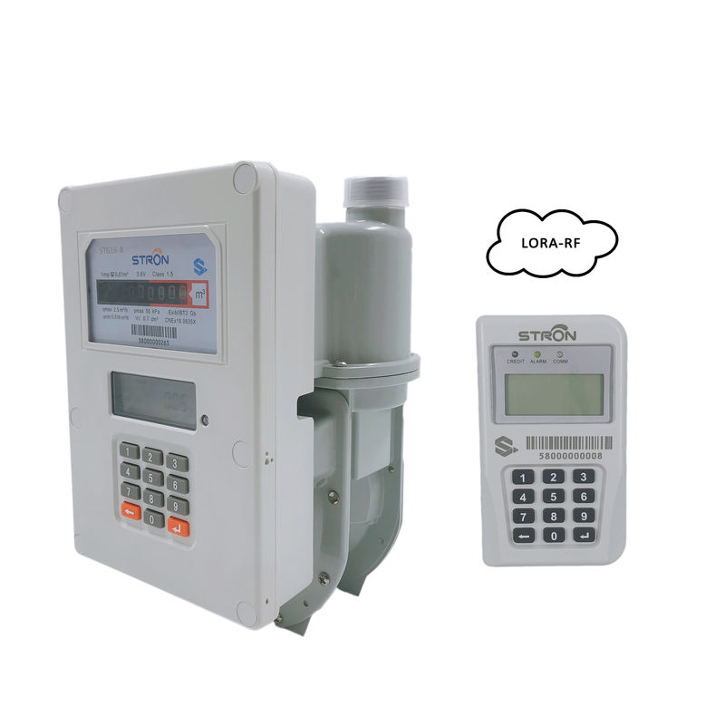 1.6m3 / H قراءة عداد الغاز السكني ، ISO9001 الدفع حسب استخدامك لمقياس الغاز والكهرباء