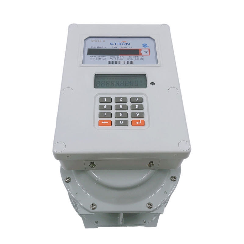 1.6m3 / H قراءة عداد الغاز السكني ، ISO9001 الدفع حسب استخدامك لمقياس الغاز والكهرباء