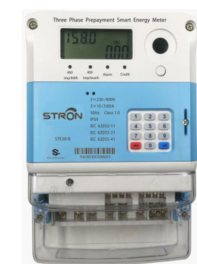 سبليت لوحة المفاتيح مسبقة الدفع LORA RF عداد الكهرباء الذكي أحادي الطور مع CIU