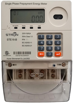STS One Phase 60hz 8kV عداد الكهرباء الذكي مع CIU