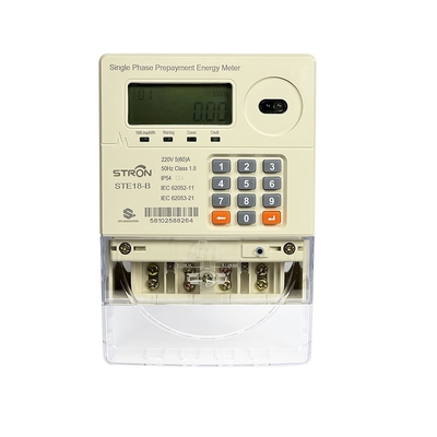 IP54 معدل الكهرباء ذكي متعدد التكاليف / مكافحة التلاعب / الحد من الطاقة المدفوع مسبقًا لوحة مفاتيح واحدة مع برنامج البيع
