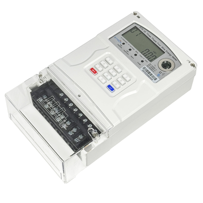 فئة التفاعل 2.0 عداد الكهرباء الذكي المدفوع مسبقًا مع 10A التيار الأساسي و 400imp / kWh ثابت الطاقة النشطة