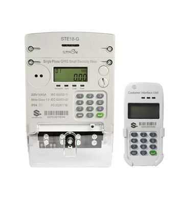 عداد كهرباء ذكي مسبق الدفع STS مع لوحة مفاتيح واتصال GPRS/4G، دقة الفئة 1.0، وتصنيف IP54 لمقاومة الماء