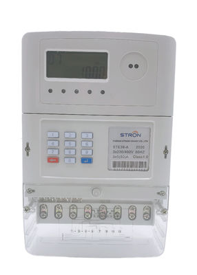 Stron STS قياسي سبليت ثلاث مراحل عداد الكهرباء مسبقة الدفع مع CIU