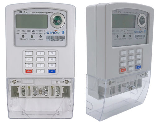 نوع لوحة المفاتيح STS مسبق الدفع LORA-RF عداد الكهرباء أحادي الطور مع IP54 مقاوم للماء
