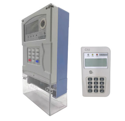 لوحة المفاتيح STS القياسية مسبقة الدفع سبليت ثلاث مراحل عداد كهرباء مضاد للعبث مع CIU